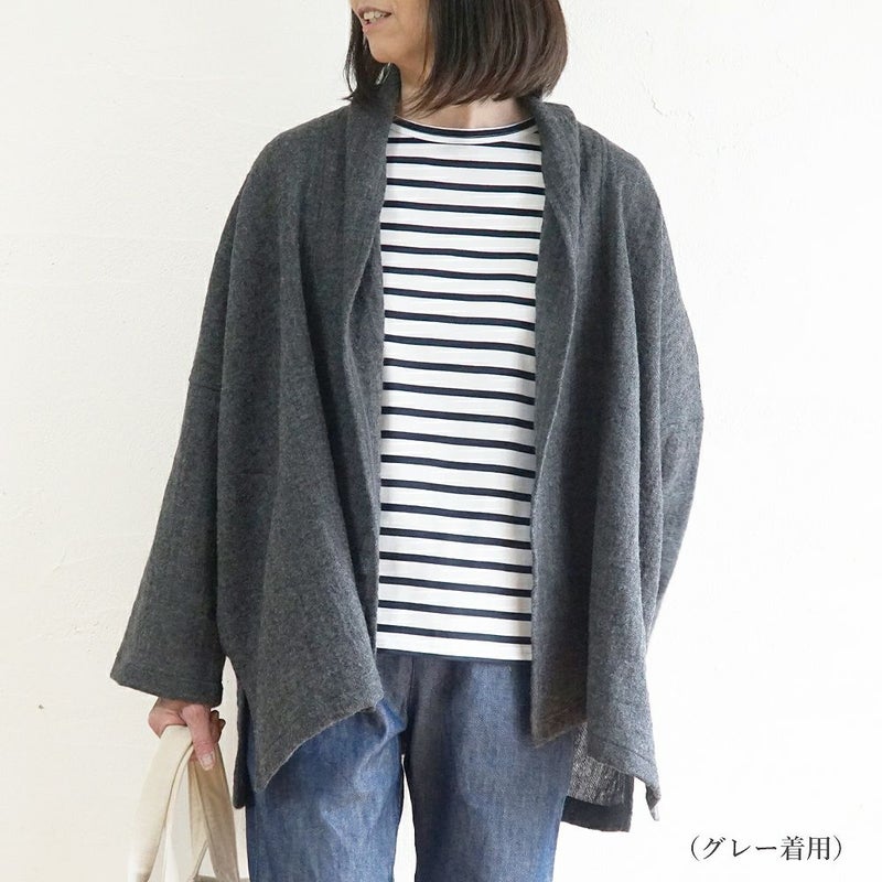 Branch m‘.,ブランチエム,ナチュラル,30代,40代,50代,60代,ゆったり,ウール,カーディガン,ウールカーディガン,トッパーカーディガン,羽織,