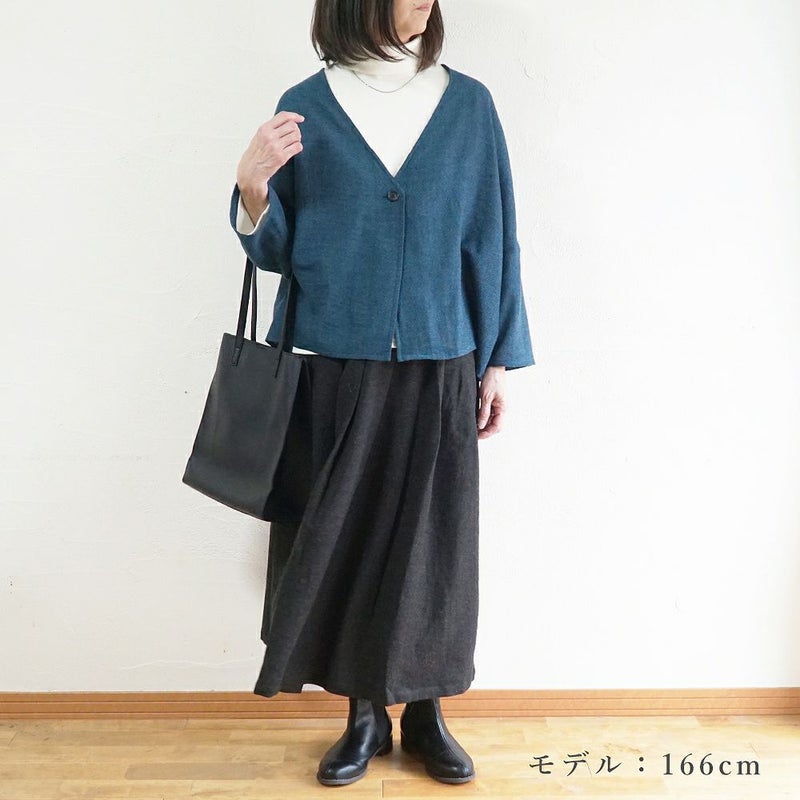 Branch m‘.,ブランチエム,ナチュラル,30代,40代,50代,60代,ゆったり,ウール,カーディガン,ウールカーディガン,ボレロカーディガン,羽織,