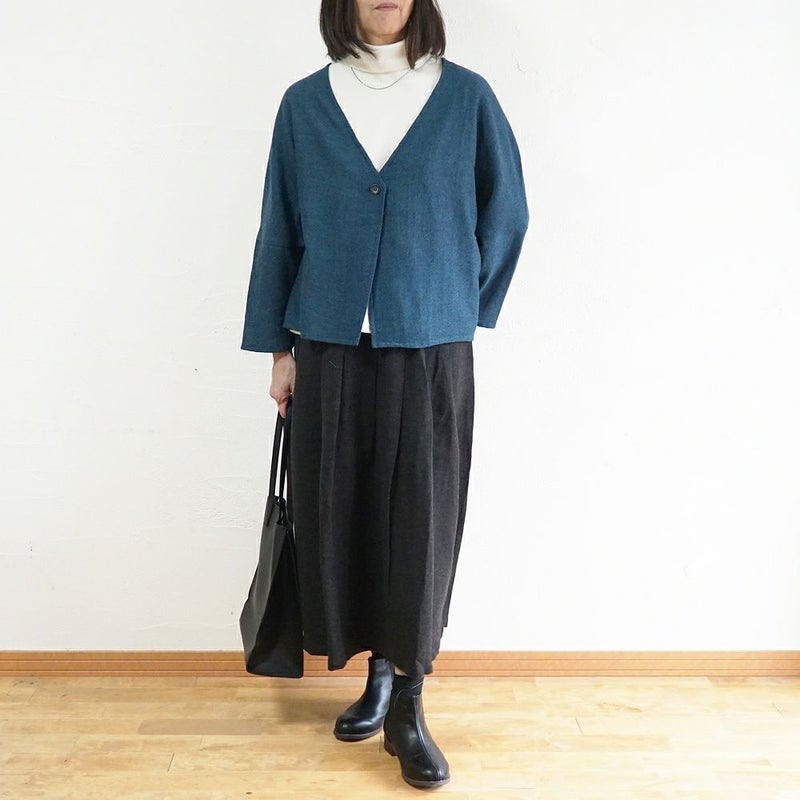 Branch m‘.,ブランチエム,ナチュラル,30代,40代,50代,60代,ゆったり,ウール,カーディガン,ウールカーディガン,ボレロカーディガン,羽織,