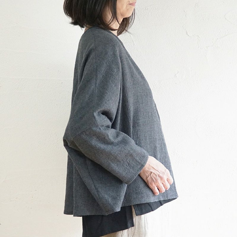 Branch m‘.,ブランチエム,ナチュラル,30代,40代,50代,60代,ゆったり,ウール,カーディガン,ウールカーディガン,ボレロカーディガン,羽織,