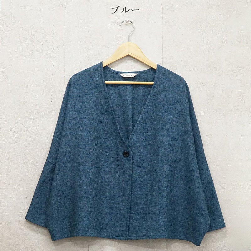 Branch m‘.,ブランチエム,ナチュラル,30代,40代,50代,60代,ゆったり,ウール,カーディガン,ウールカーディガン,ボレロカーディガン,羽織,