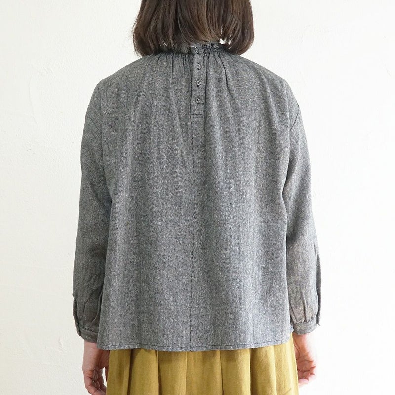 Branch m‘.,ブランチエム,ナチュラル,30代,40代,50代,60代,コットン,綿,ゆったり,blouse,ブラウス,フリルブラウス,