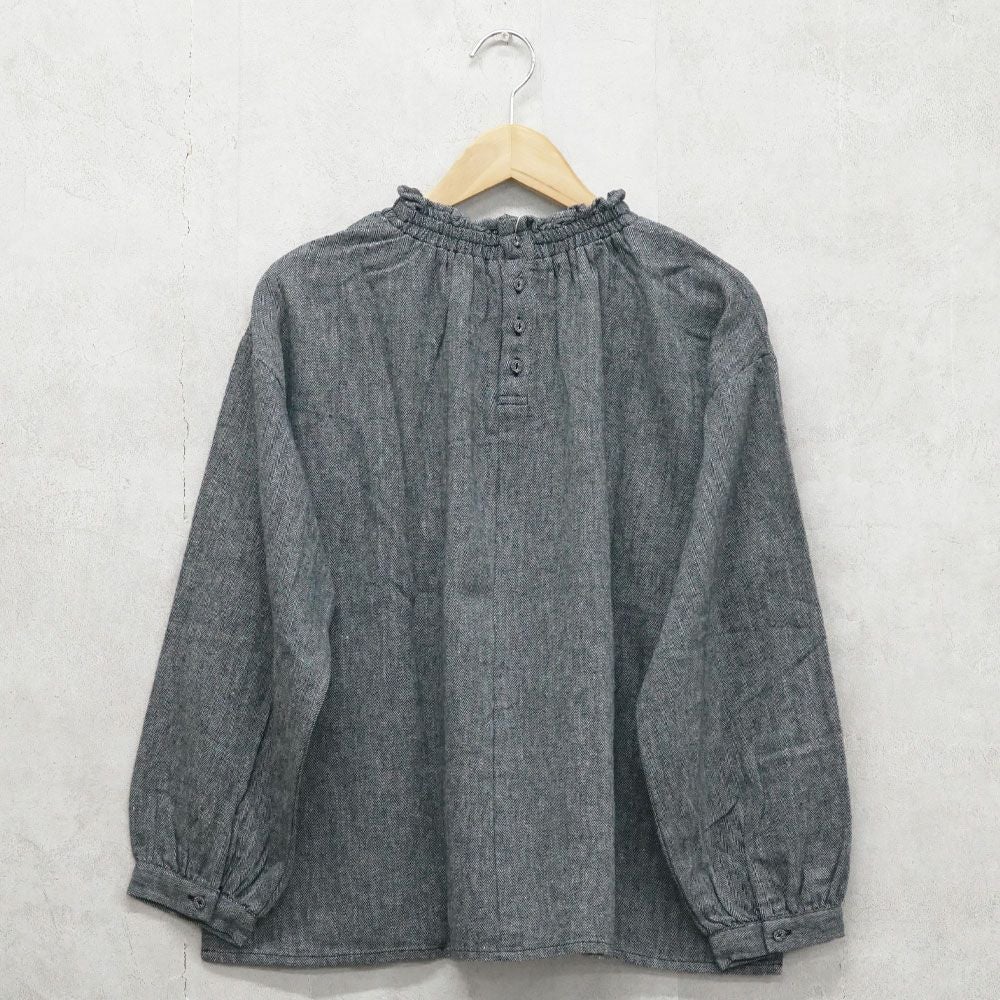 Branch m‘.,ブランチエム,ナチュラル,30代,40代,50代,60代,コットン,綿,ゆったり,blouse,ブラウス,フリルブラウス,