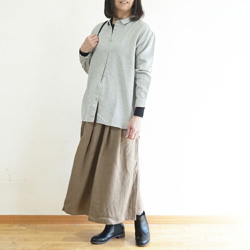 Branch m‘.,ブランチエム,ナチュラル,30代,40代,50代,60代,コットン,綿,ゆったり,blouse,ブラウス,シャツ,チュニック,シャツチュニック,チュニックブラウス