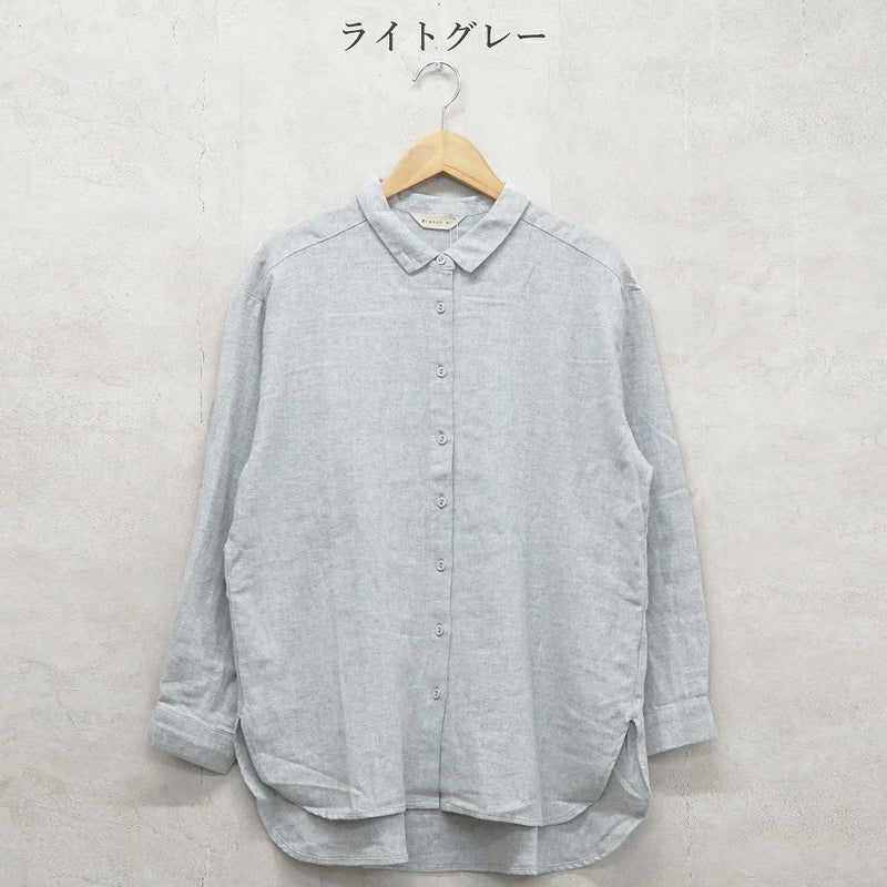 Branch m‘.,ブランチエム,ナチュラル,30代,40代,50代,60代,コットン,綿,ゆったり,blouse,ブラウス,シャツ,チュニック,シャツチュニック,チュニックブラウス