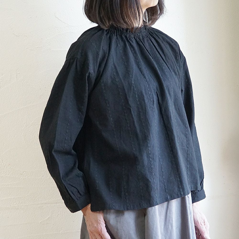 Branch m‘.,ブランチエム,ナチュラル,30代,40代,50代,60代,コットン,綿,ゆったり,blouse,ブラウス,フリルブラウス,