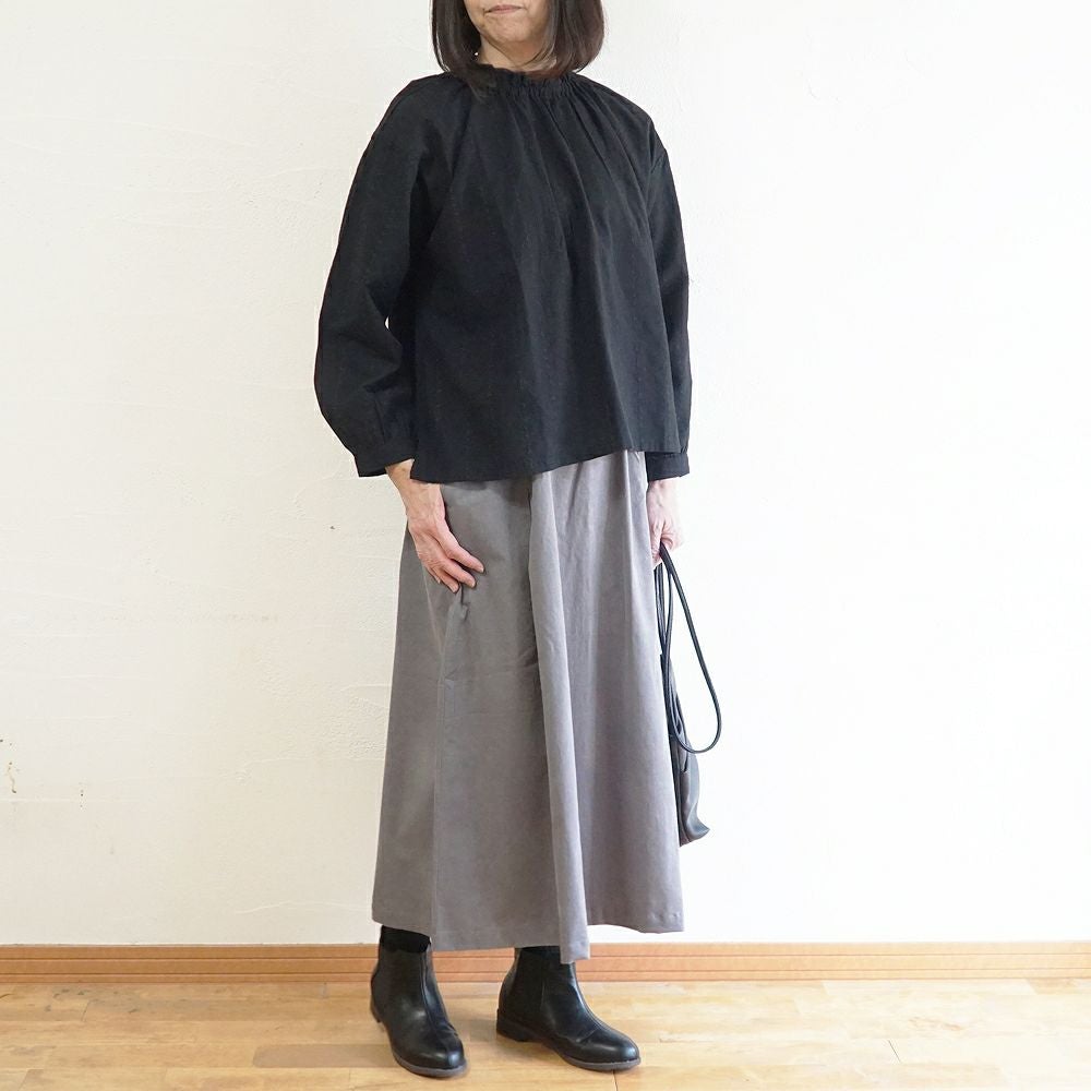 Branch m‘.,ブランチエム,ナチュラル,30代,40代,50代,60代,コットン,綿,ゆったり,blouse,ブラウス,フリルブラウス,