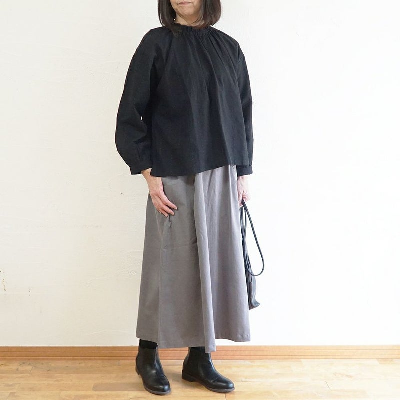 Branch m‘.,ブランチエム,ナチュラル,30代,40代,50代,60代,コットン,綿,ゆったり,blouse,ブラウス,フリルブラウス,