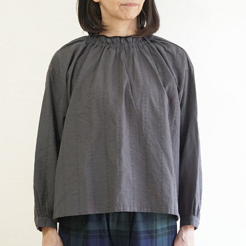 Branch m‘.,ブランチエム,ナチュラル,30代,40代,50代,60代,コットン,綿,ゆったり,blouse,ブラウス,フリルブラウス,