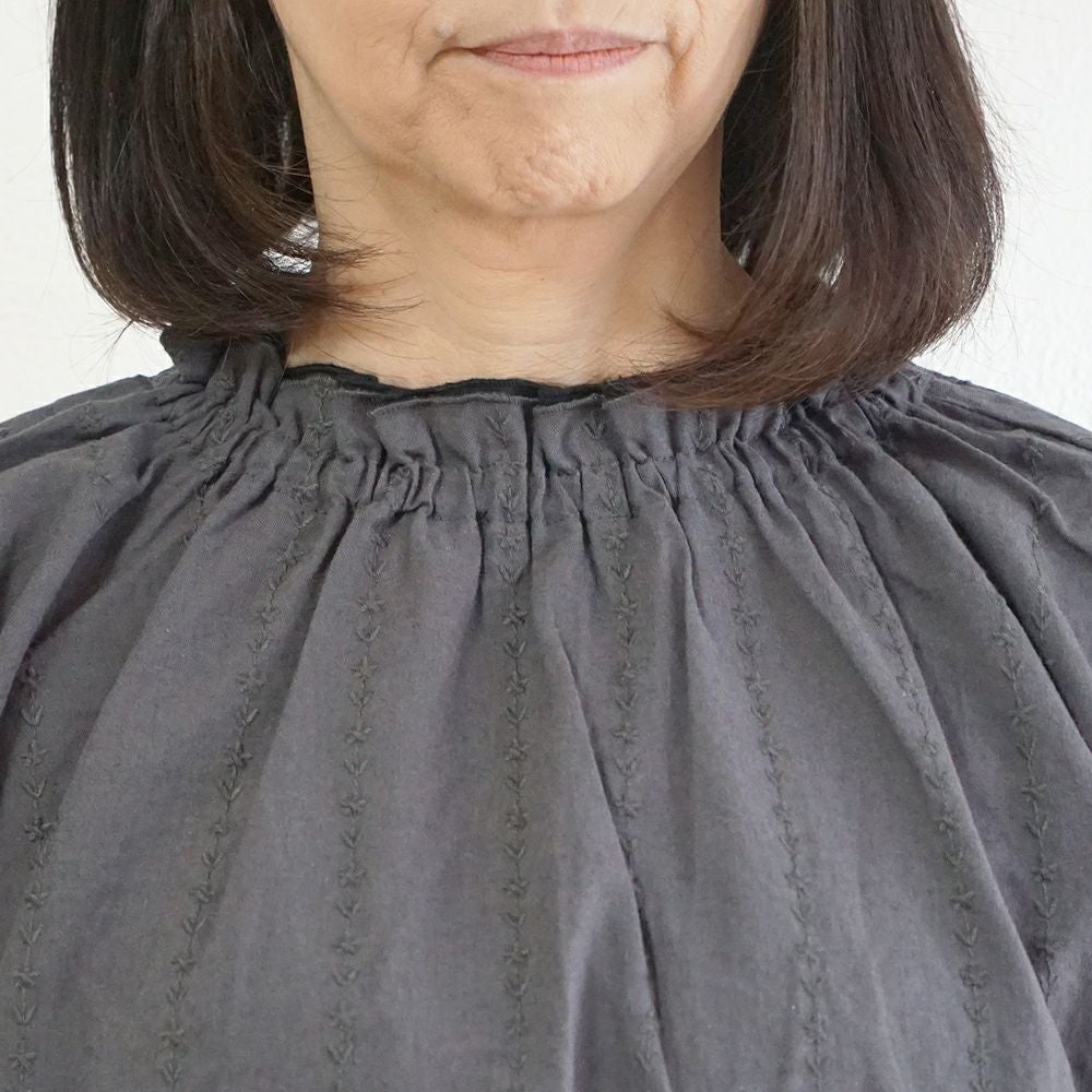 Branch m‘.,ブランチエム,ナチュラル,30代,40代,50代,60代,コットン,綿,ゆったり,blouse,ブラウス,フリルブラウス,