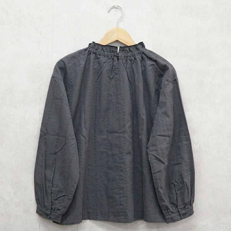 Branch m‘.,ブランチエム,ナチュラル,30代,40代,50代,60代,コットン,綿,ゆったり,blouse,ブラウス,フリルブラウス,