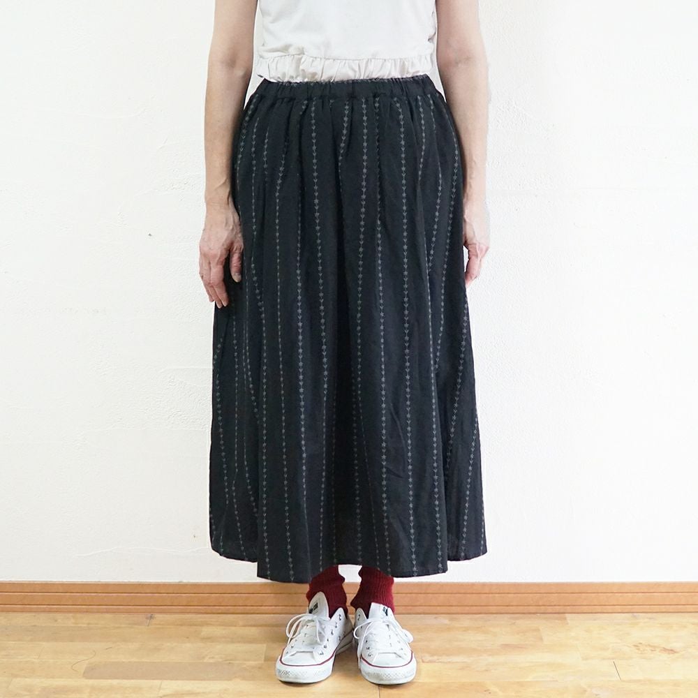 Branch m‘.,ブランチエム,ナチュラル,30代,40代,50代,60代,コットン,綿,ゆったり,スカート,フレアスカート,タックスカート,