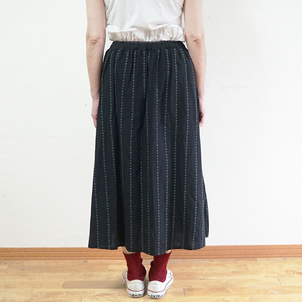 Branch m‘.,ブランチエム,ナチュラル,30代,40代,50代,60代,コットン,綿,ゆったり,スカート,フレアスカート,タックスカート,