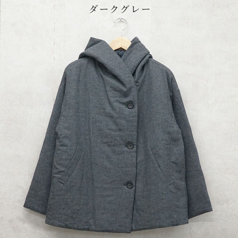 Branch m‘.,ブランチエム,ナチュラル,30代,40代,50代,60代,ゆったり,アウター,ダウン,ボンディング,ジャケット,フード,中綿