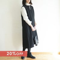 Branch m‘.,ブランチエム,ナチュラル,30代,40代,50代,60代,ゆったり,ウール,リネン,リネンウール,ワンピース,リネンワンピース,ノースリーブワンピース,キーネック,キーネックワンピース,