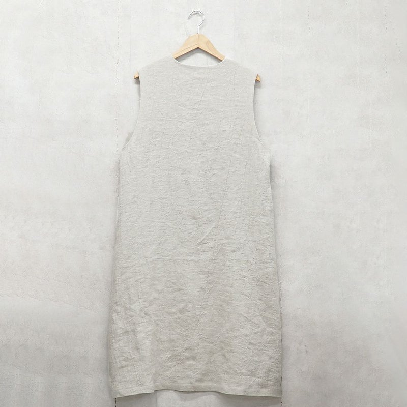 Branch m‘.,ブランチエム,ナチュラル,30代,40代,50代,60代,ゆったり,ウール,リネン,リネンウール,ワンピース,リネンワンピース,ノースリーブワンピース,キーネック,キーネックワンピース,