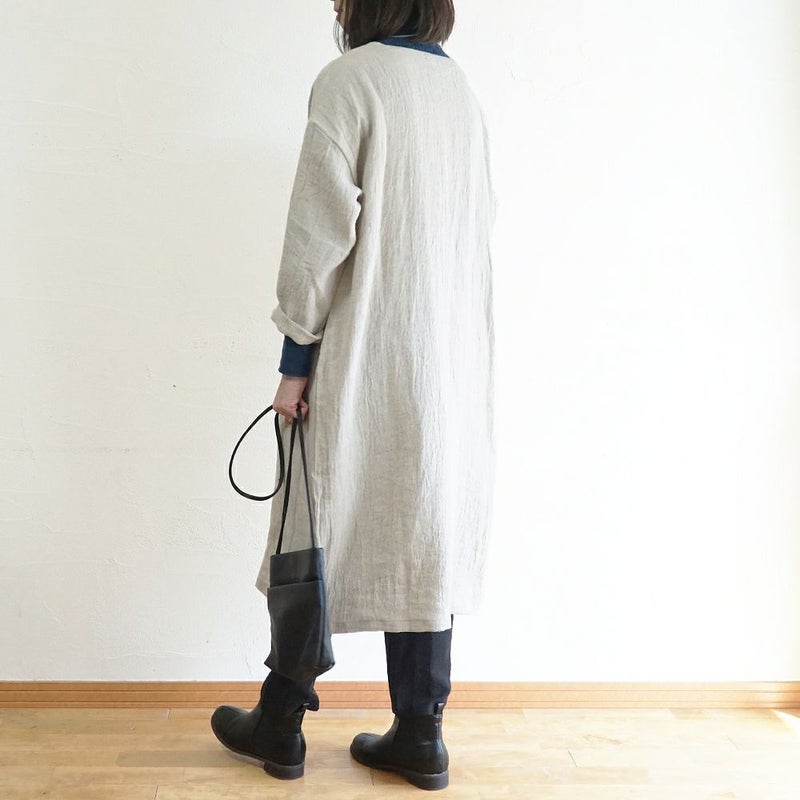 Branch m‘.,ブランチエム,ナチュラル,30代,40代,50代,60代,ゆったり,ウール,リネン,リネンウール,ワンピース,リネンワンピース,長袖ワンピース,