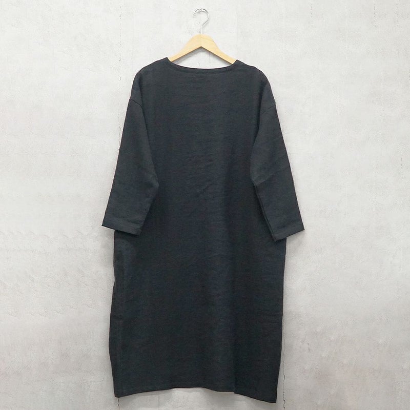 Branch m‘.,ブランチエム,ナチュラル,30代,40代,50代,60代,ゆったり,ウール,リネン,リネンウール,ワンピース,リネンワンピース,長袖ワンピース,
