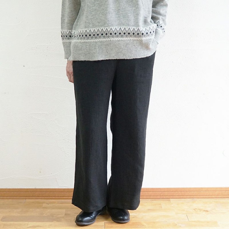 Branch m‘.,ブランチエム,ナチュラル,30代,40代,50代,60代,ゆったり,ウール,リネン,リネンウール,パンツ,ワイドパンツ,ストレートパンツ,