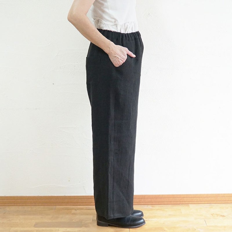 Branch m‘.,ブランチエム,ナチュラル,30代,40代,50代,60代,ゆったり,ウール,リネン,リネンウール,パンツ,ワイドパンツ,ストレートパンツ,