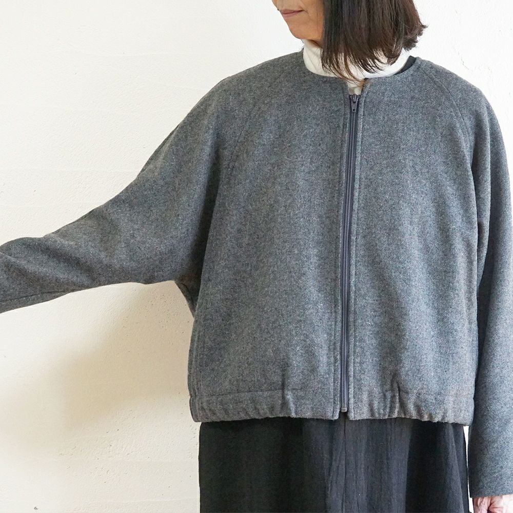 Branch m‘.,ブランチエム,ナチュラル,30代,40代,50代,60代,ウール,ゆったり,コート,ジャケット,ブルゾン,ラグラン,ラグランスリーブ,裏地,