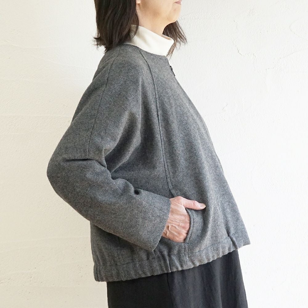 Branch m‘.,ブランチエム,ナチュラル,30代,40代,50代,60代,ウール,ゆったり,コート,ジャケット,ブルゾン,ラグラン,ラグランスリーブ,裏地,