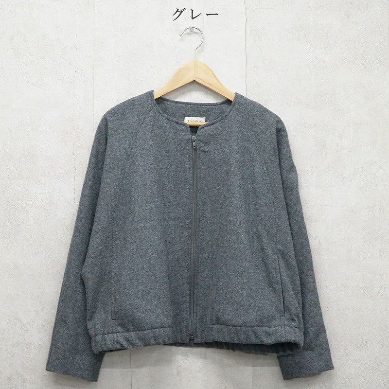 Branch m‘.,ブランチエム,ナチュラル,30代,40代,50代,60代,ウール,ゆったり,コート,ジャケット,ブルゾン,ラグラン,ラグランスリーブ,裏地,