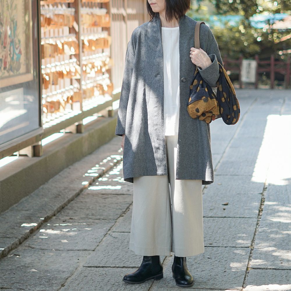 Branch m‘.,ブランチエム,ナチュラル,30代,40代,50代,60代,ウール,ゆったり,コート,ジャケット,トッパー,裏地