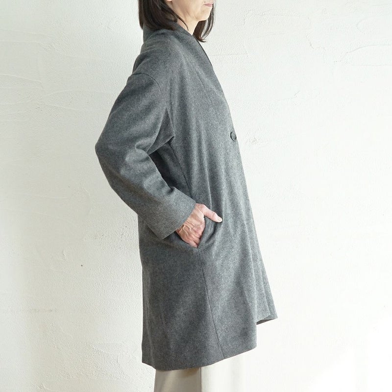 Branch m‘.,ブランチエム,ナチュラル,30代,40代,50代,60代,ウール,ゆったり,コート,ジャケット,トッパー,裏地