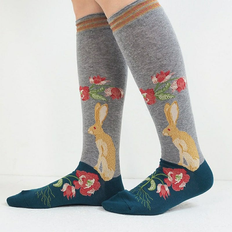 Branch m‘.,ブランチエム,ナチュラル,30代,40代,50代,60代,ゆったり,綿,コットン靴下,くつした,ハイソックス,ソックス,柄ソックス,柄靴下