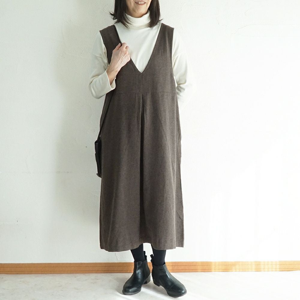 Branch m‘.,ブランチエム,ナチュラル,30代,40代,50代,60代,ゆったり,ワンピース,2wayワンピース,ノースリーブワンピース,Vネックワンピース,ジャンパースカート,ジャンスカ