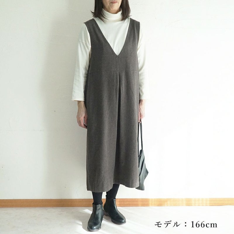 Branch m‘.,ブランチエム,ナチュラル,30代,40代,50代,60代,ゆったり,ワンピース,2wayワンピース,ノースリーブワンピース,Vネックワンピース,ジャンパースカート,ジャンスカ