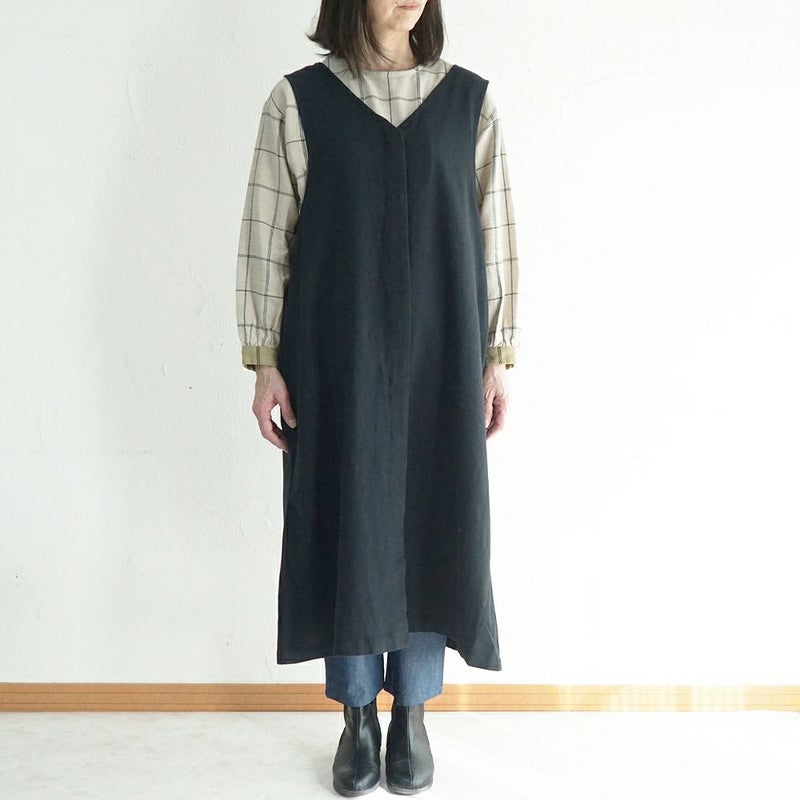 Branch m‘.,ブランチエム,ナチュラル,30代,40代,50代,60代,ゆったり,ワンピース,2wayワンピース,ノースリーブワンピース,Vネックワンピース,ジャンパースカート,ジャンスカ