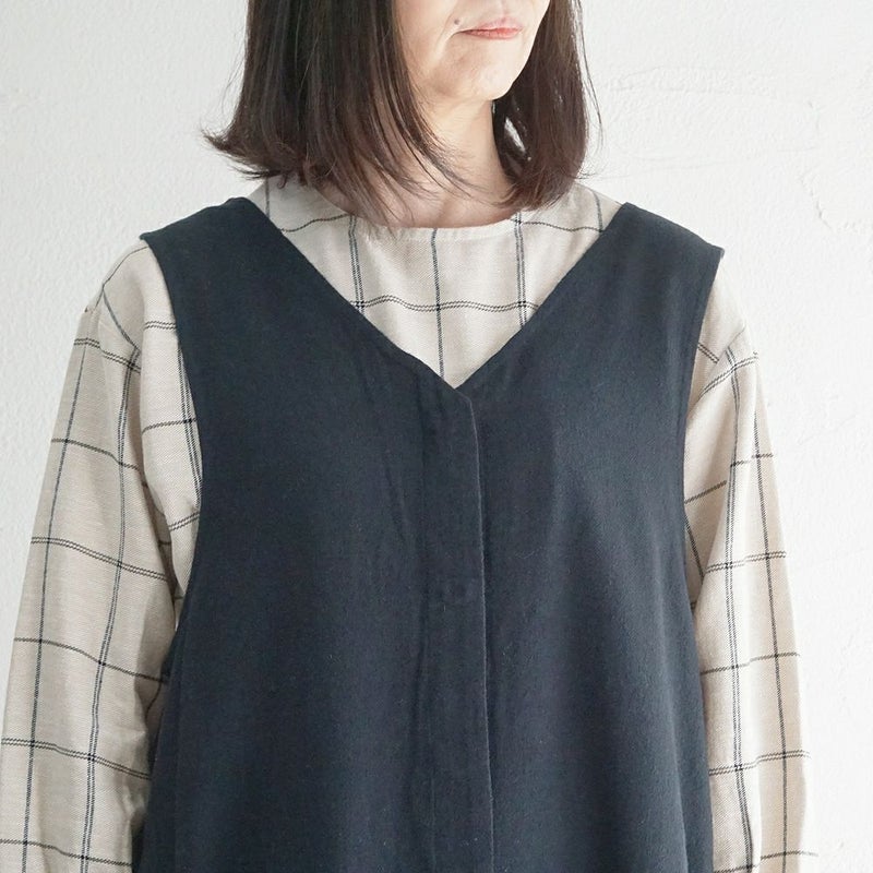 Branch m‘.,ブランチエム,ナチュラル,30代,40代,50代,60代,ゆったり,ワンピース,2wayワンピース,ノースリーブワンピース,Vネックワンピース,ジャンパースカート,ジャンスカ