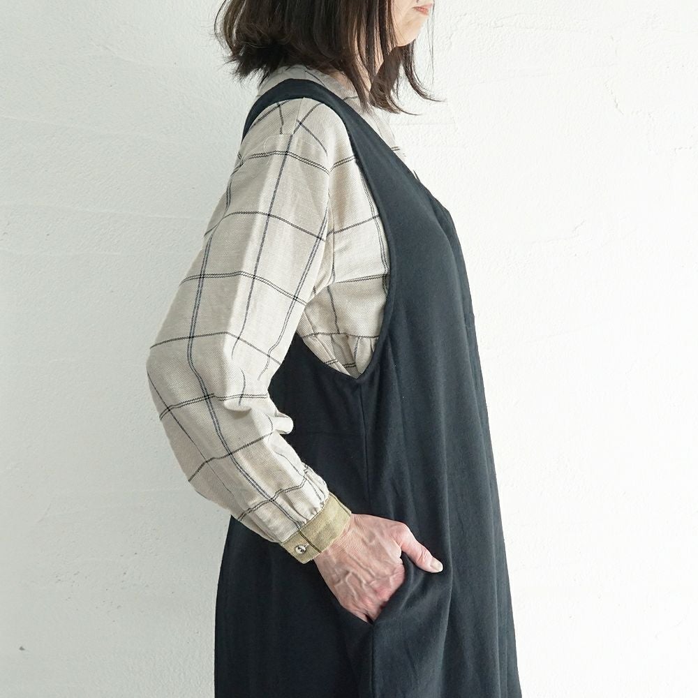 Branch m‘.,ブランチエム,ナチュラル,30代,40代,50代,60代,ゆったり,ワンピース,2wayワンピース,ノースリーブワンピース,Vネックワンピース,ジャンパースカート,ジャンスカ