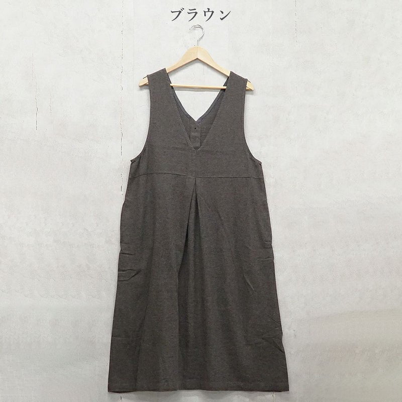 Branch m‘.,ブランチエム,ナチュラル,30代,40代,50代,60代,ゆったり,ワンピース,2wayワンピース,ノースリーブワンピース,Vネックワンピース,ジャンパースカート,ジャンスカ