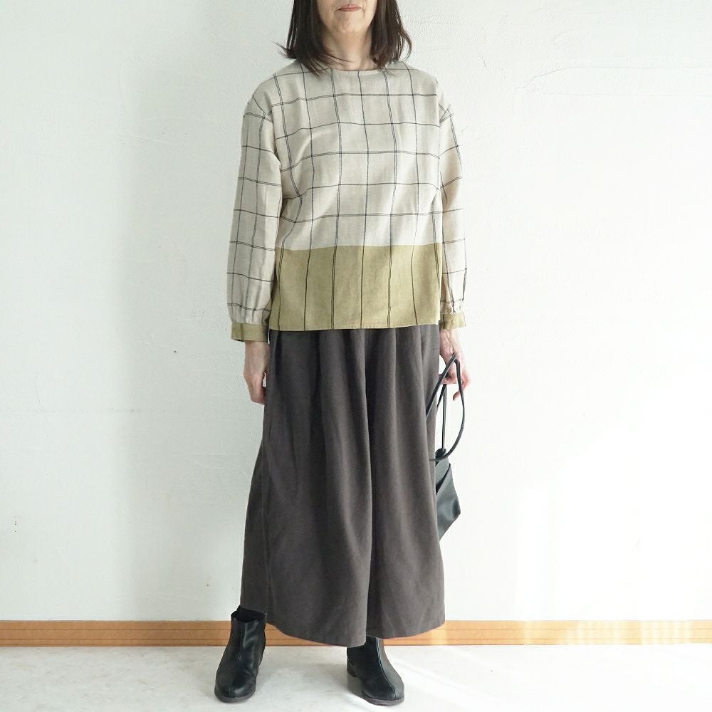 Branch m‘.,ブランチエム,ナチュラル,30代,40代,50代,60代,ゆったり,綿,コットン,コットンリネン,pants,パンツ,ワイドパンツ,