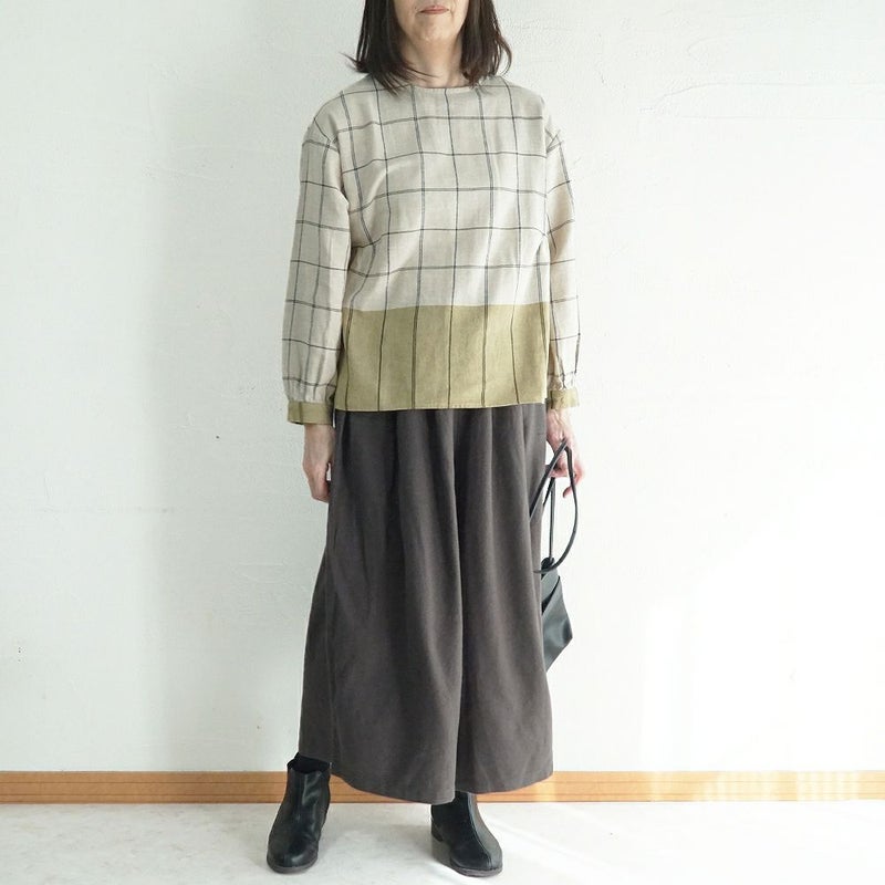 Branch m‘.,ブランチエム,ナチュラル,30代,40代,50代,60代,ゆったり,綿,コットン,コットンリネン,pants,パンツ,ワイドパンツ,