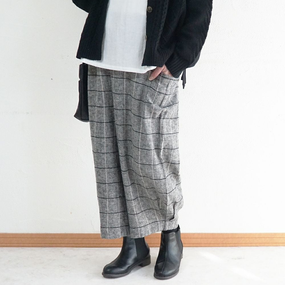 Branch m‘.,ブランチエム,ナチュラル,30代,40代,50代,60代,ゆったり,綿,コットン,コットンリネン,pants,パンツ,ワイドパンツ,サイドポケット,ボウルパンツ,バルーンパンツ