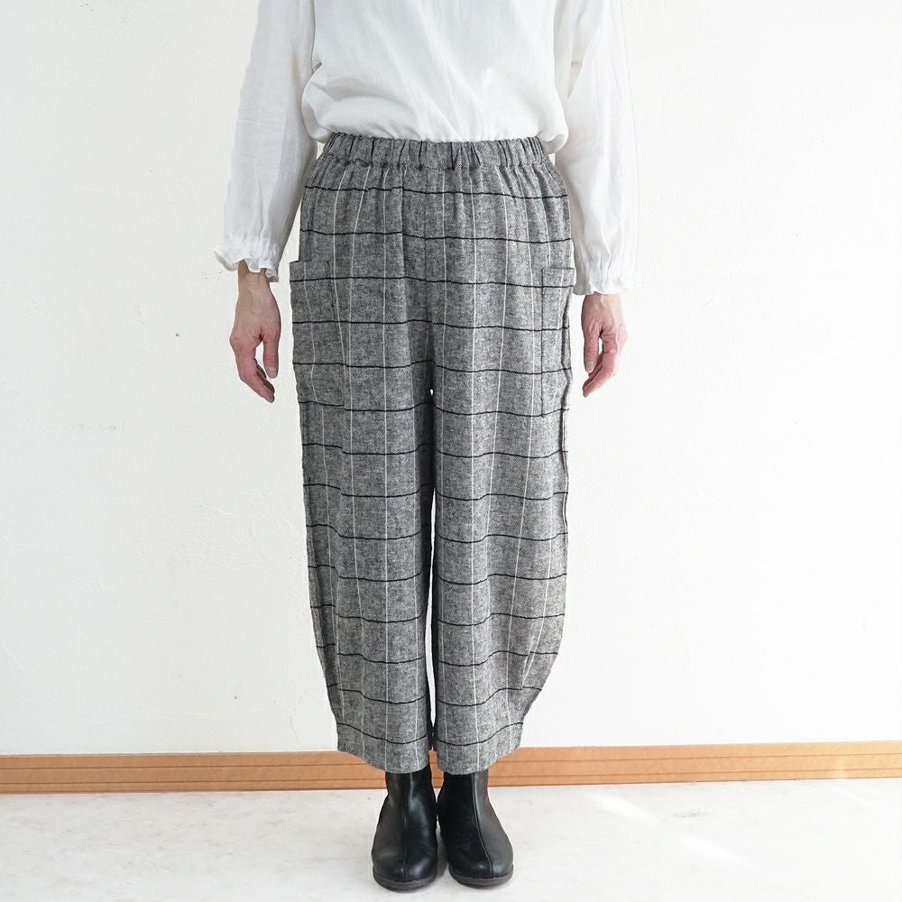 Branch m‘.,ブランチエム,ナチュラル,30代,40代,50代,60代,ゆったり,綿,コットン,コットンリネン,pants,パンツ,ワイドパンツ,サイドポケット,ボウルパンツ,バルーンパンツ