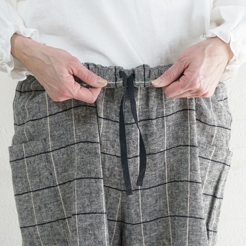 Branch m‘.,ブランチエム,ナチュラル,30代,40代,50代,60代,ゆったり,綿,コットン,コットンリネン,pants,パンツ,ワイドパンツ,サイドポケット,ボウルパンツ,バルーンパンツ