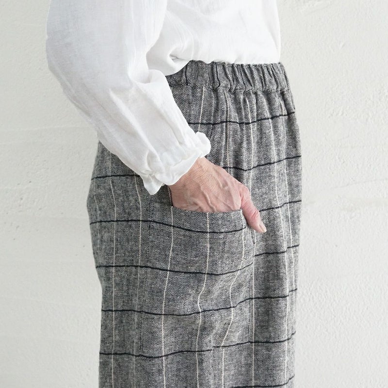 Branch m‘.,ブランチエム,ナチュラル,30代,40代,50代,60代,ゆったり,綿,コットン,コットンリネン,pants,パンツ,ワイドパンツ,サイドポケット,ボウルパンツ,バルーンパンツ