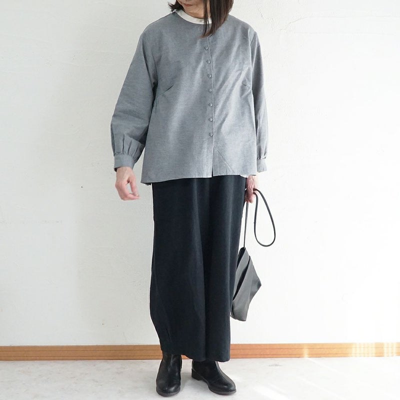 Branch m‘.,ブランチエム,ナチュラル,30代,40代,50代,60代,ゆったり,コットン,綿,リネン,麻,コットンリネン,ブラウス,起毛,起毛ブラウス,配色,配色ブラウス,