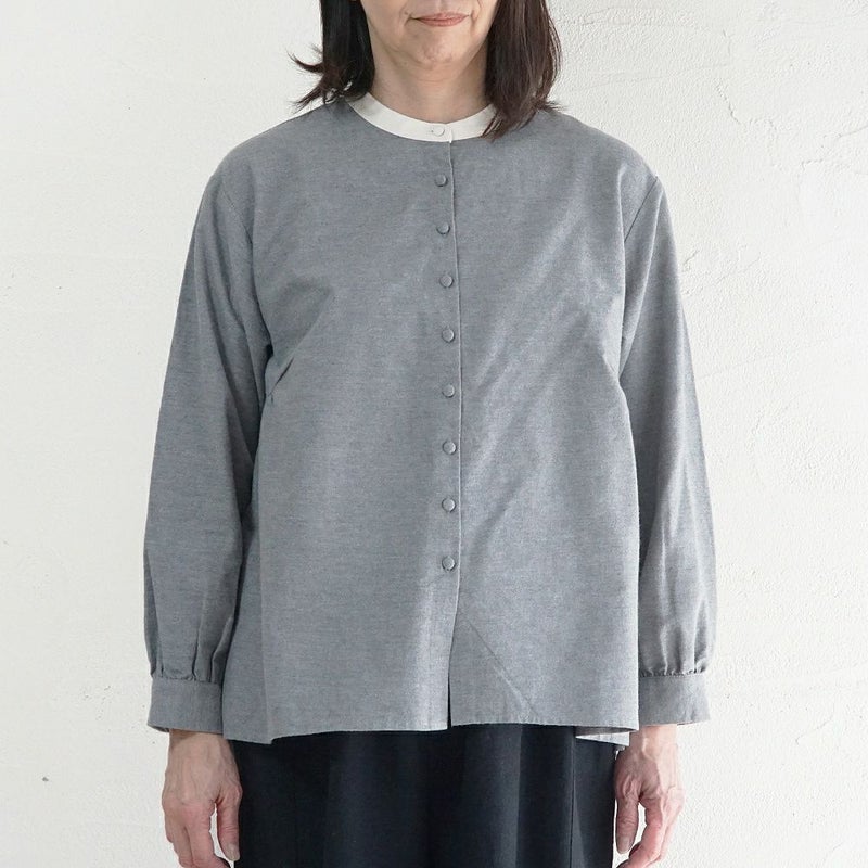 Branch m‘.,ブランチエム,ナチュラル,30代,40代,50代,60代,ゆったり,コットン,綿,リネン,麻,コットンリネン,ブラウス,起毛,起毛ブラウス,配色,配色ブラウス,