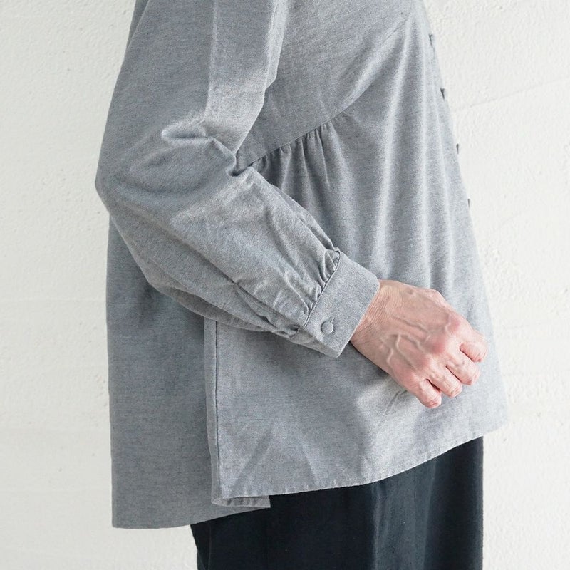 Branch m‘.,ブランチエム,ナチュラル,30代,40代,50代,60代,ゆったり,コットン,綿,リネン,麻,コットンリネン,ブラウス,起毛,起毛ブラウス,配色,配色ブラウス,