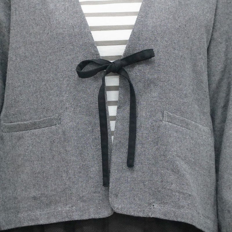 Branch m‘.,ブランチエム,ナチュラル,30代,40代,50代,60代,リネン,ゆったり,ジャケット,リネンジャケット,Vネックジャケット,Vネック,ショート丈,ショートジャケット,フォーマル,オケージョン,セットアップ