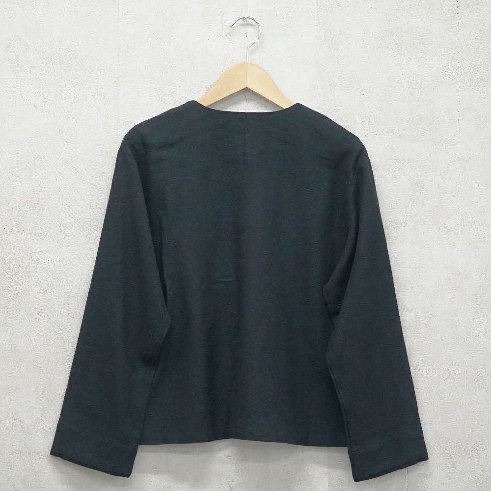 Branch m‘.,ブランチエム,ナチュラル,30代,40代,50代,60代,リネン,ゆったり,ジャケット,リネンジャケット,Vネックジャケット,Vネック,ショート丈,ショートジャケット,フォーマル,オケージョン,セットアップ