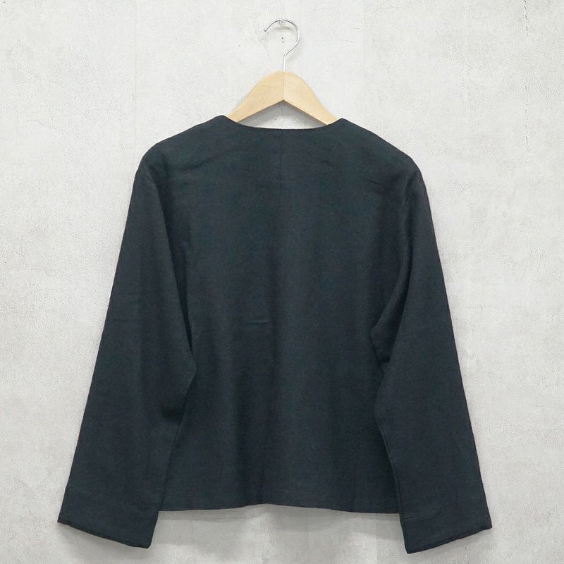 Branch m‘.,ブランチエム,ナチュラル,30代,40代,50代,60代,リネン,ゆったり,ジャケット,リネンジャケット,Vネックジャケット,Vネック,ショート丈,ショートジャケット,フォーマル,オケージョン,セットアップ