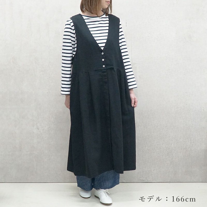 Branch m‘.,ブランチエム,ナチュラル,30代,40代,50代,60代,リネン,ゆったり,ワンピース,コットンリネンワンピース,コットンリネン,2way,2wayワンピース,ノースリーブワンピース,ジャンパースカート,フォーマル,オケージョン,セットアップ