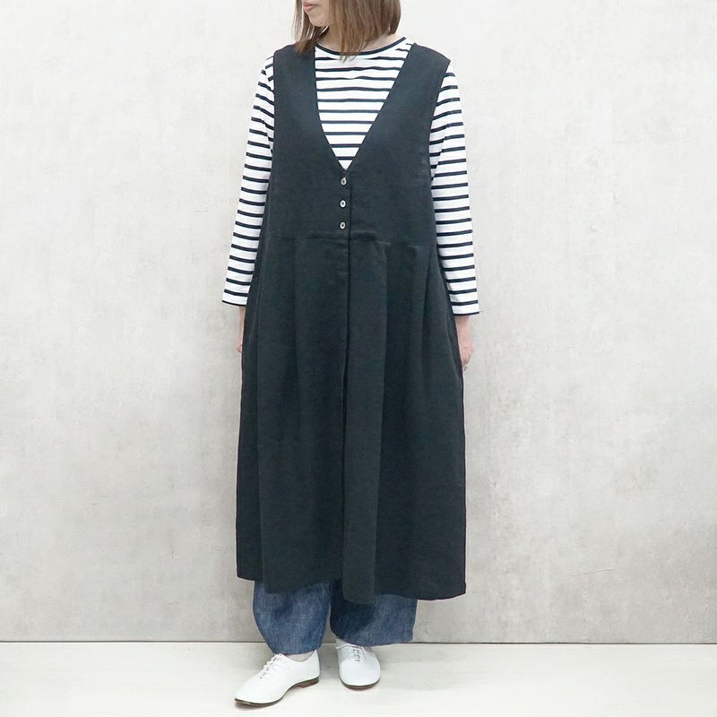 Branch m‘.,ブランチエム,ナチュラル,30代,40代,50代,60代,リネン,ゆったり,ワンピース,コットンリネンワンピース,コットンリネン,2way,2wayワンピース,ノースリーブワンピース,ジャンパースカート,フォーマル,オケージョン,セットアップ